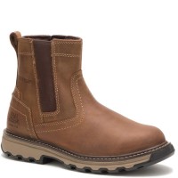 CAT Pelton Dealer Boots Steel Toe Caps Dark Beige